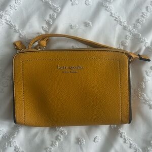 Kate Spade mustard yellow cross body purse